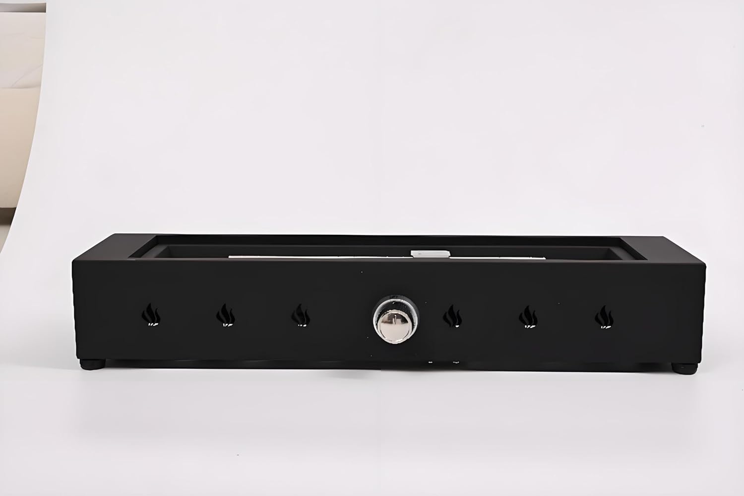 28-Inch Rectangle Fire Pit, 40000BTU Outdoor Propane Fire Pit, Wind-Resistant Firepits, Durable Steel Stylish Glass Beads Design