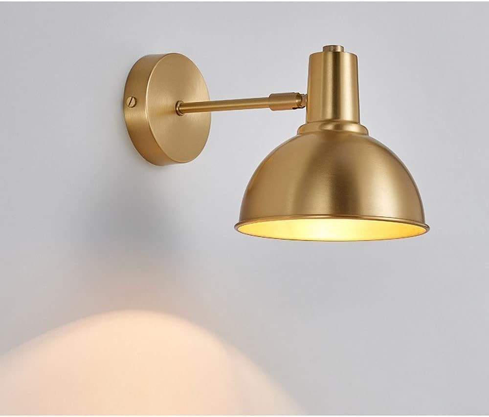 Brass Wall Sconce Light Metal Copper Lamp Compatible with Restaurant Home Bar Bedroom Bedside Corridor,Household