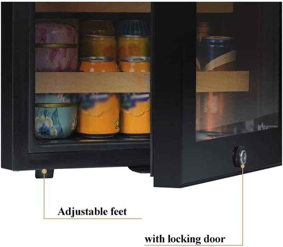 Compressor Wine 19 Bottle Cooler Refrigerator w/Lock Large Freestanding Wine Cellar Countertop Beverage Fridge Adjustable Beech Wood Shelves Black