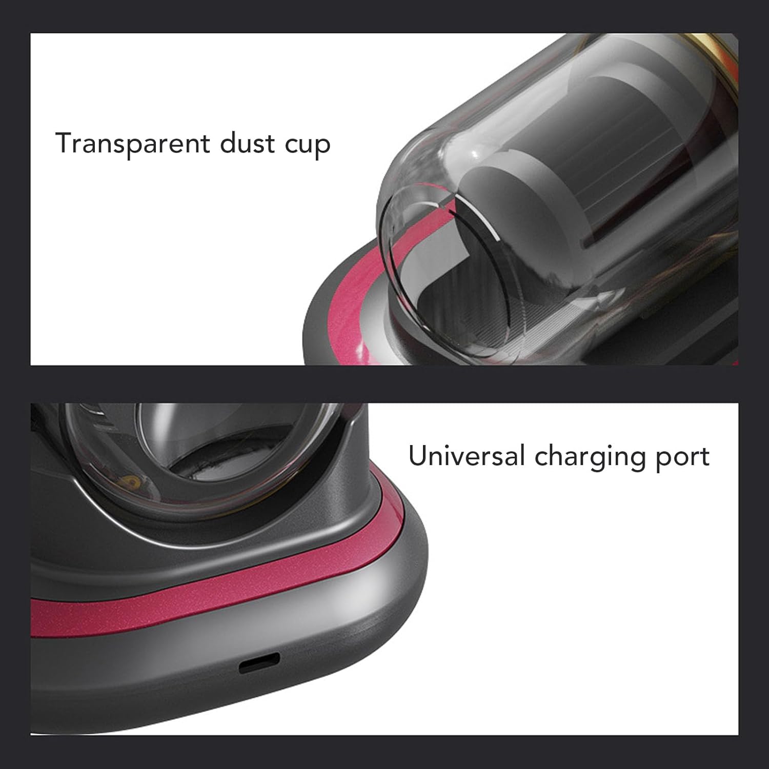 Zunate Bed Vacuum Cleaner 12kPa, Ultrasonic Mattress Vacuum Cleaner - Powerful Double Tapping, Cleaning, Filtration for Bedding Carpets Toys