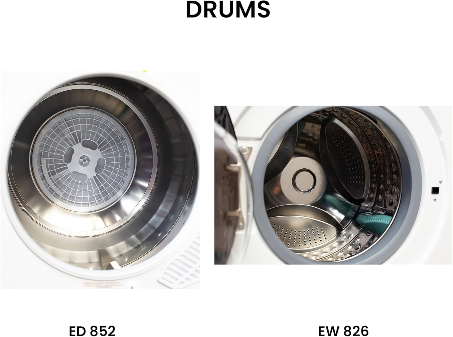 Equator Premium Stackable 15 Lbs Washer 1.62cf 110V+Vented Digi Dryer 3.5cf 110V in White