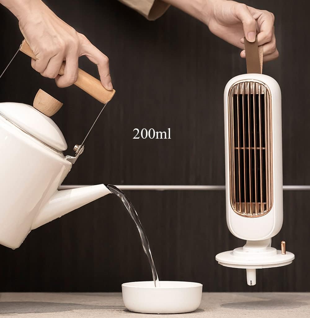 Mini Air Conditioner, Portable Evaporative Air Cooler, 6H Timer, 3 Speeds, Multi-Function Humidifier Purifier for Bedroom Office (Color : Pink)