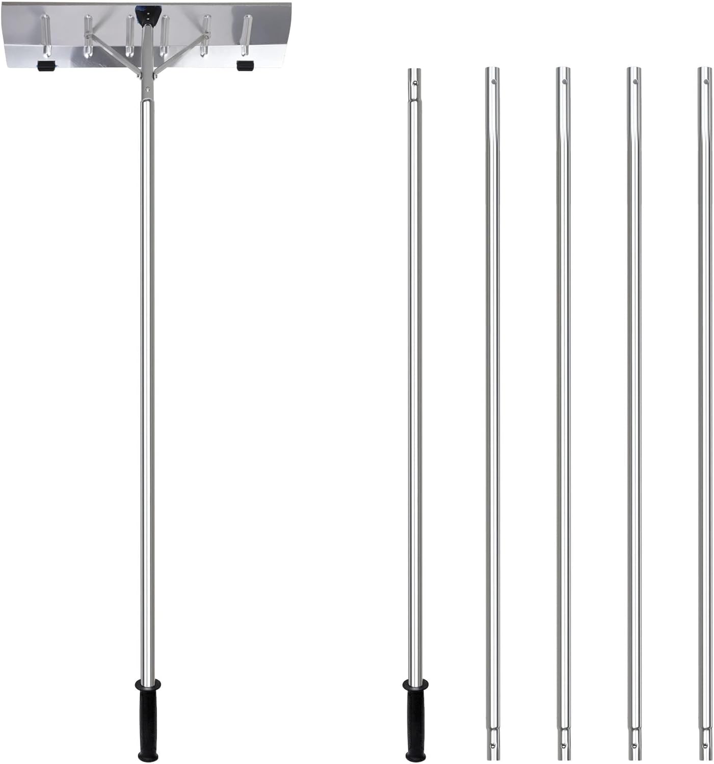 Telescopic Snow Shovel with A Lightweight Telescopic Handle and Non-Slip Grip, for Home Roofs and Vehicles