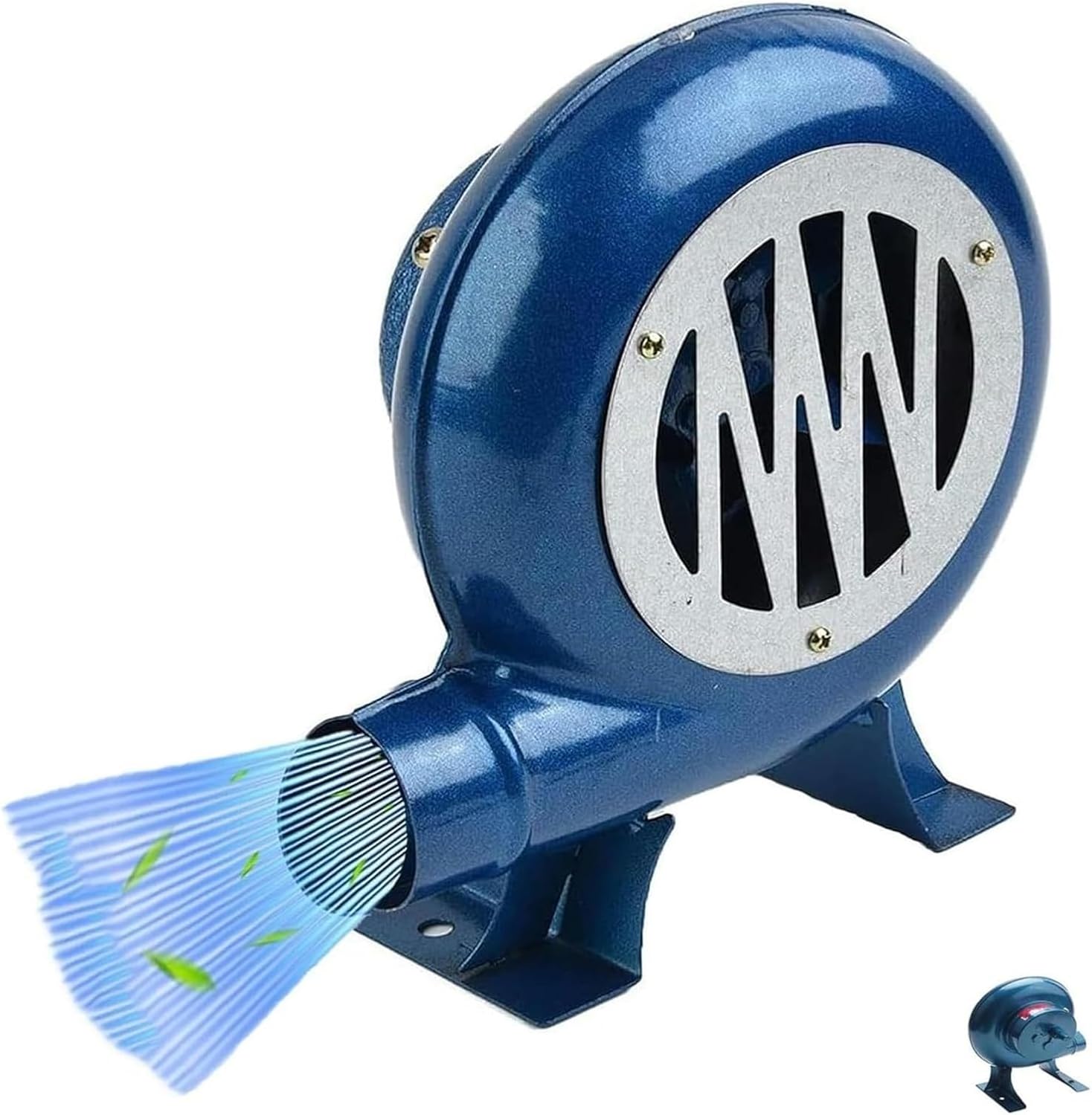 DARZYS Manual Iron Gear BBQ Blower, Blower Grill Fire Starter Flame Exciter Tool, Outdoor Cooking Manual Air Blower Accessories(300W)