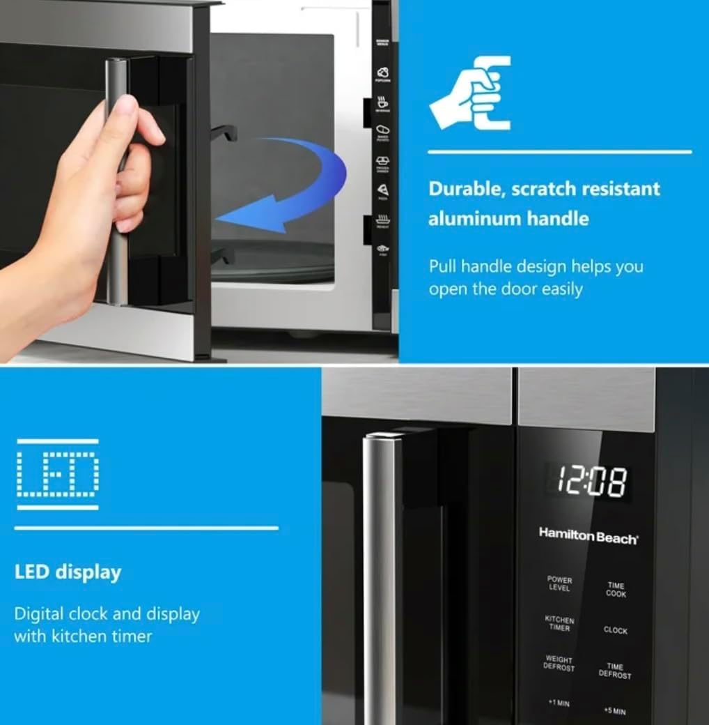 1.6 Cu ft Sensor Cook Countertop Microwave Oven in Stainless Steel, New