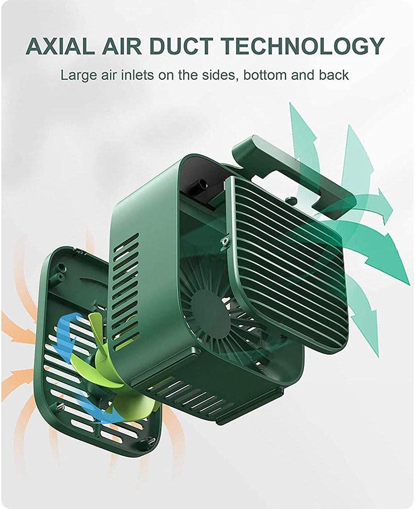Upgrade Mini Air Conditioner USB Portable Air Conditioner Household Air Cooler Cooling Humidifying Desktop Air Conditioner Fan-Green