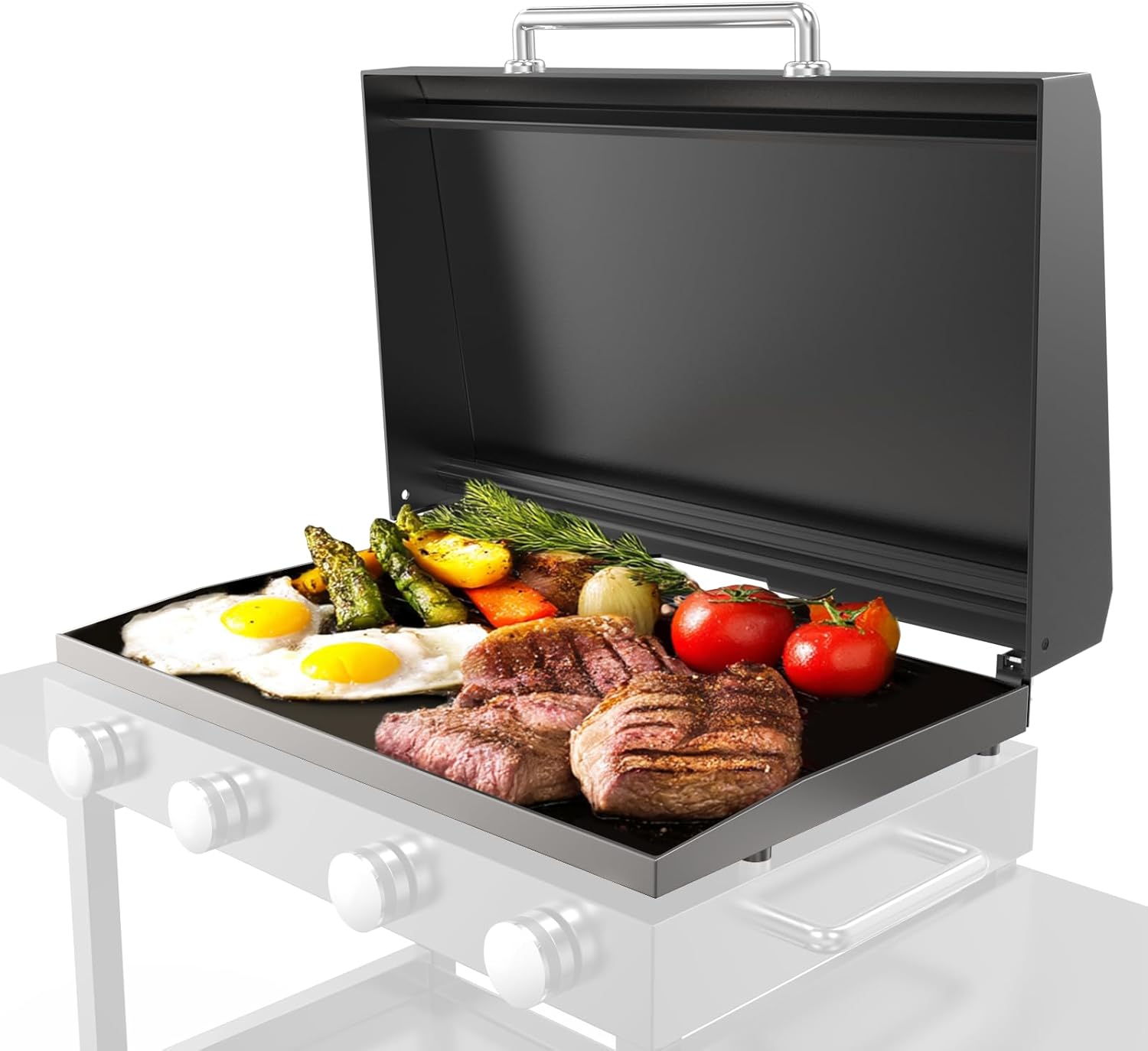 Hinged Lid for Blackstone Griddle 36 inch Griddle, Griddle Grill Hard Cover for Blackstone 1554 1836 1825 1866 2149 1984 2151 1863 2122, Flat Top Lid for Blackstone 36