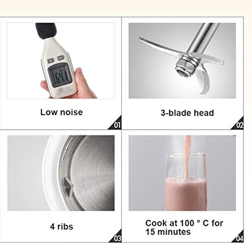 Mini Automatic Soymilk Maker Machine Multi-Function Electric Juicer Blender Kitchen Stainless Steel Cooking Cup Filter-Free(D)