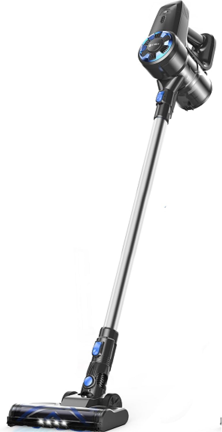 N3K Blue Silver Cordless Vacuum Cleaner - ABS+PC Blue - High-End Suction Power - Home Cleaning - Efficient Cleaning