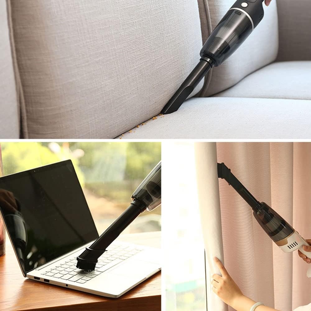 Handheld Vacuum Cleaner Cordless, USB Rechargeable, Powerful Suction Cleaner, Portable Hand Vacuum for Pet Hair Home and Car Cleaning, Wet & Dry