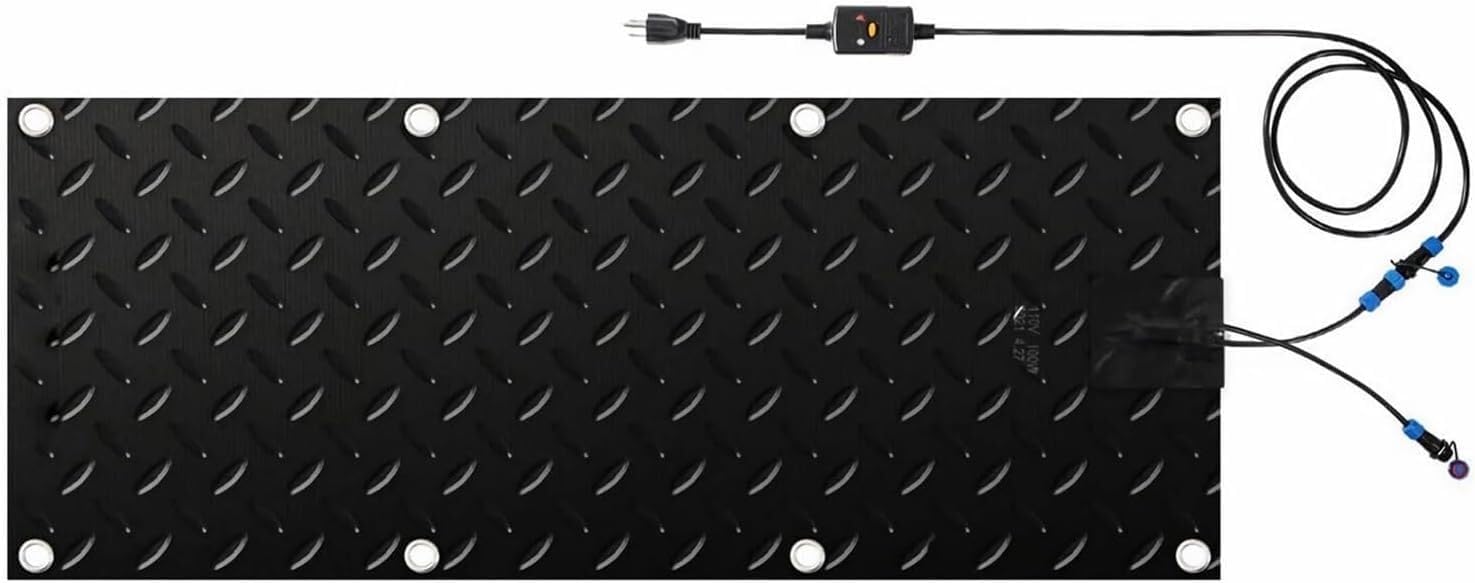 Snow Melting Walkway Mat, 1/2/3/4 Piece Non-Slip Heated Outdoor Mat with Power Cord, Entrance Rubber Walkway Mat Ice Melting Mat, Melts 2 Inches of Snow per Hour ( Color : 1pcs , Size : 30x60cm/11.8x2