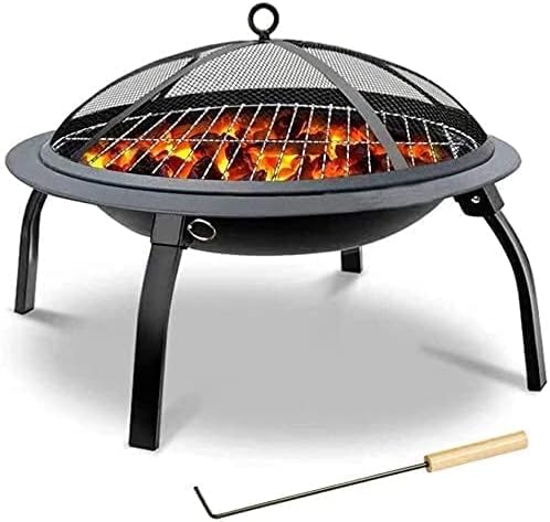 Outdoor Fire Pit, Outdoor Wood Burning Firepit Portable Steel BBQ Grill,for Backyard, Camping, Picnic, Bonfire, Garden,Family Essential Multifunctional Stove