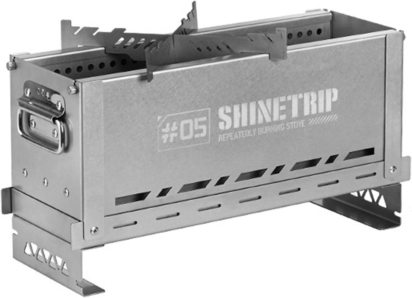 Outdoor Wood Burning Stove,Portable Folding Stainless Steel Stove,IGT Secondary Combustion Camping Fire Pit for Cooking, Tent, Hiking, Fishing, Backpacking