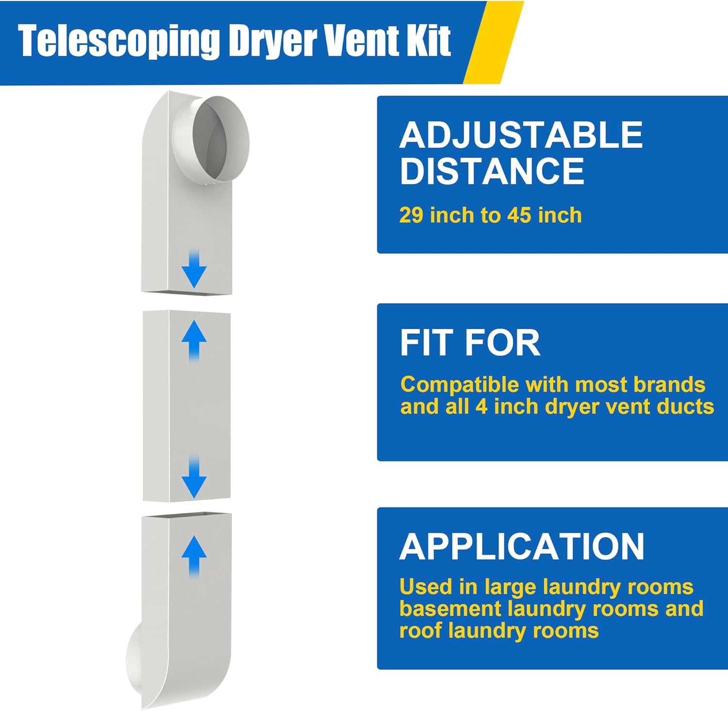 Adjustable Periscope Dryer Vent, 29-45