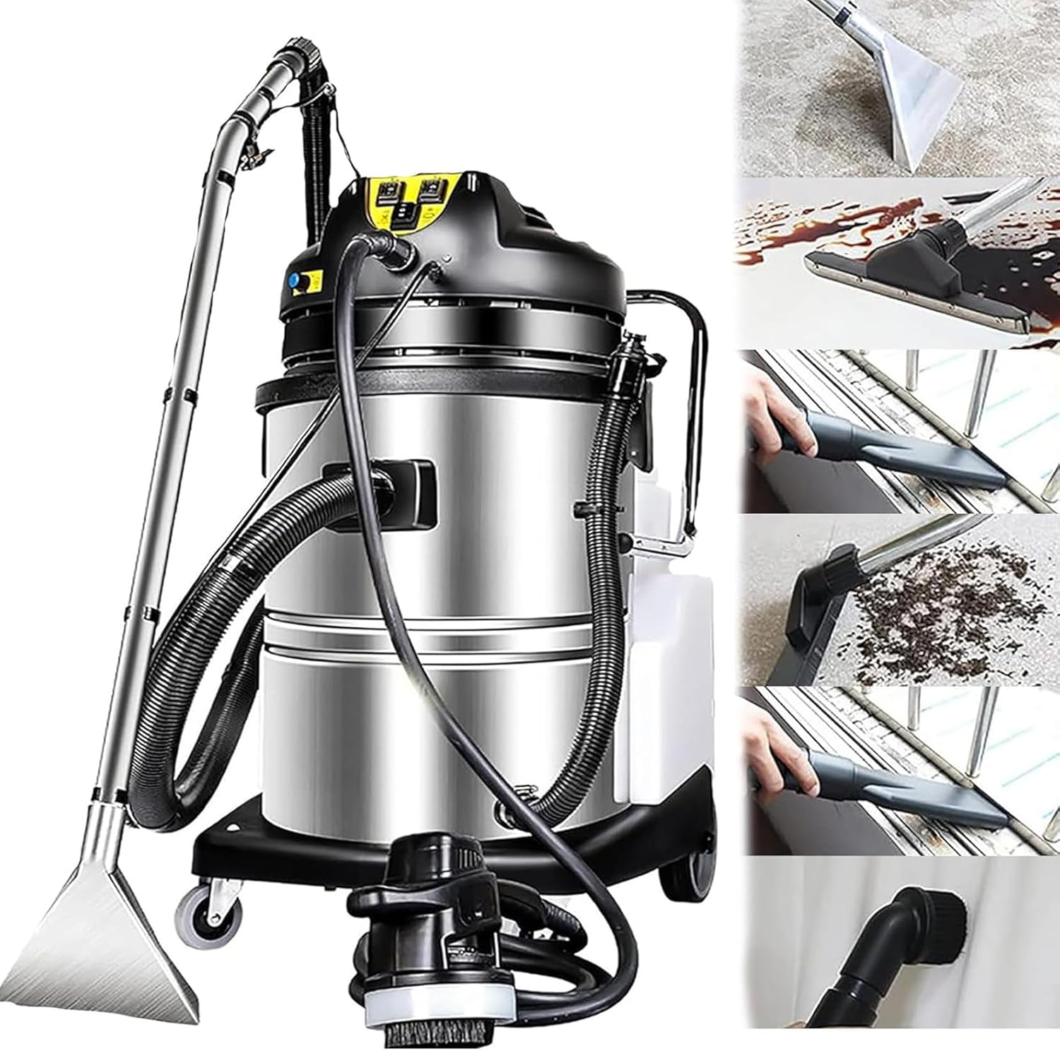 Carpet Cleaner Machine,Stainless Steel Household Deep Cleaning Machine,Commercial Rug Cleaner Machine,for Carpets, Sofas (40l)