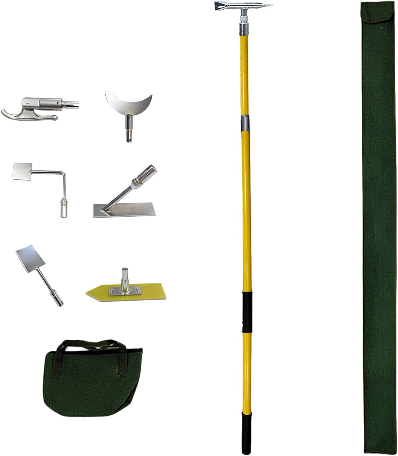 Insulated Ice Removal Tool Kit, Heavy Duty Extendable Ice Scraper Snow Shovel Pole for Power Engineering/Power Station, Anti-electrocution Rod