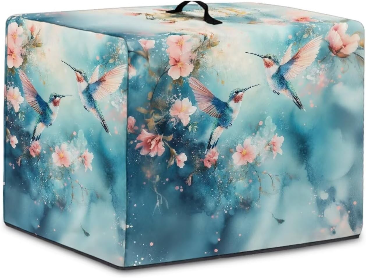 Hummingbird Floral Print Kitchen Mixer Protector – Blender Dust Cover with Floral Prints, Fits Most Juicers, Foldable & Machine Washable, Decorative & Functional