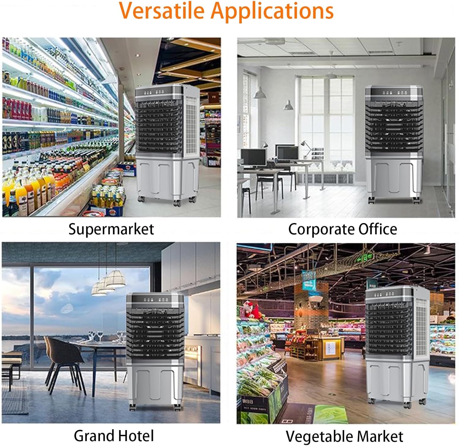 Evaporative Air Conditioner, 3 Speeds Personal Air Conditioner with 12H Timer, Portable Air Cooler for Room Bedroom Camping