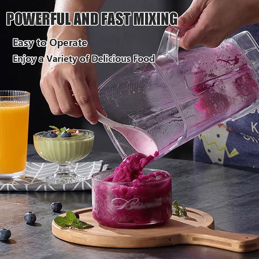 Blenders For Kitchen, 6000w Food Processing Blender With 85 Oz Container, Electric Food Chopper For Meat And Vegetable, Blender Mixer With 9-Speed Adjustment For Ice,Nut,Fruit