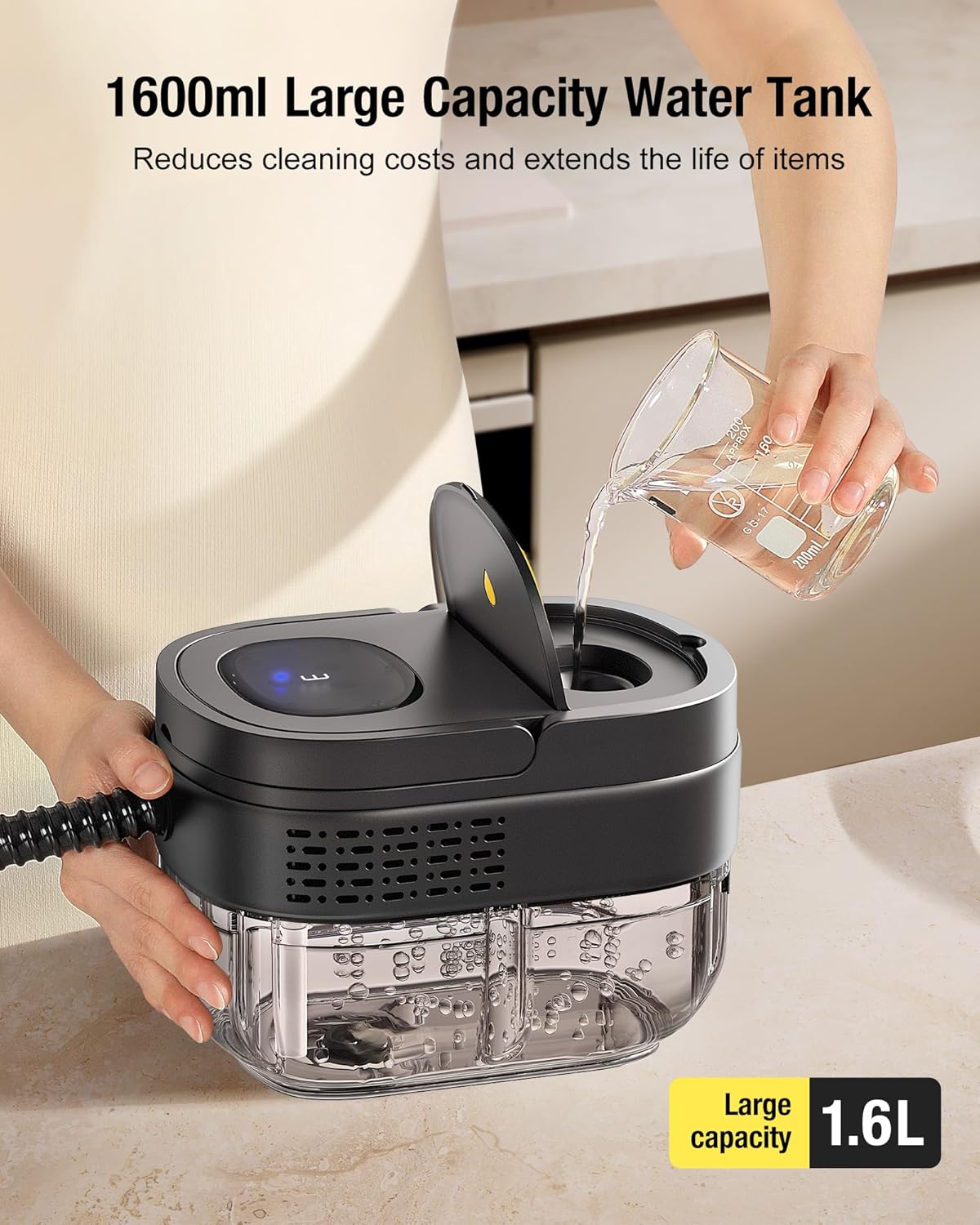 Steam Cleaner for Home 2500W Portable Steam Cleaner for Car,1.69 Quarts Large Capacity Tank, 13PCS Accessories Steamer for Home, kitchens,Camping