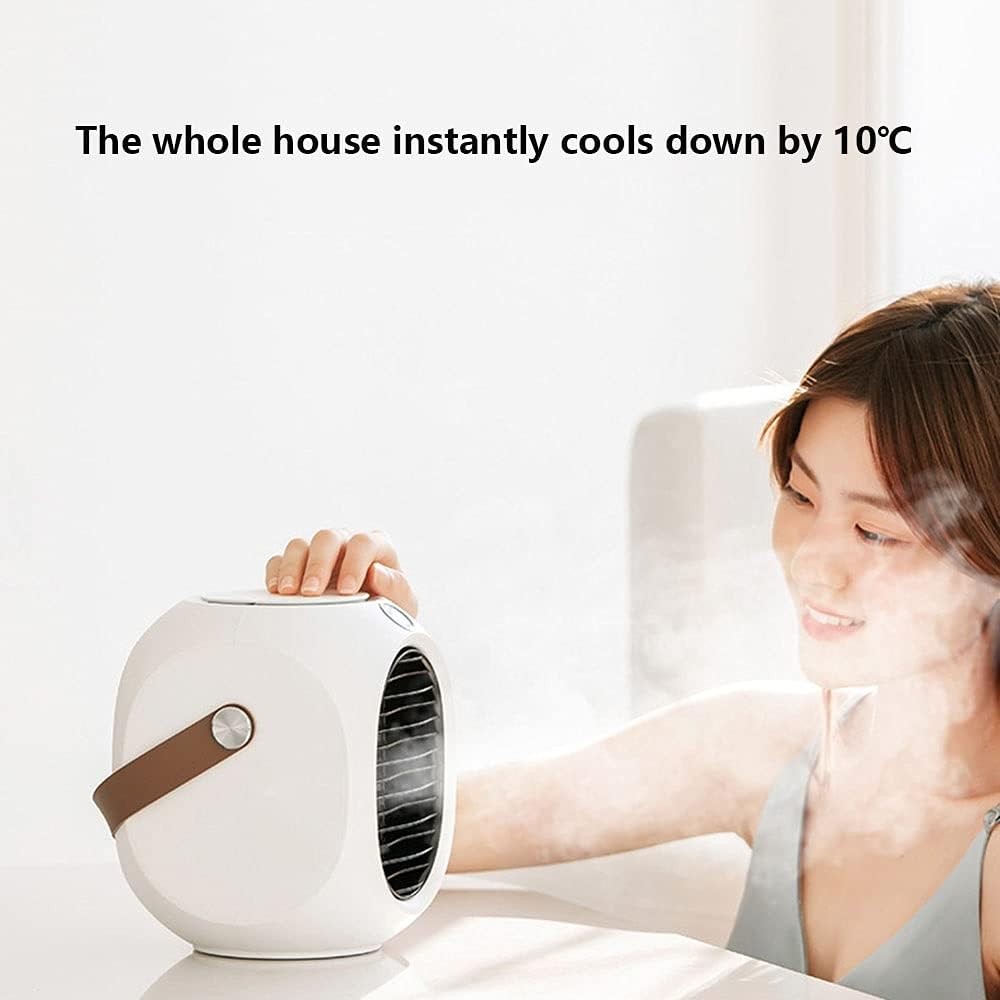 Cooling Fans Portable Air Conditioner, Personal Air Cooler with 3 Speeds for Room, Mini Air Conditioner Spray Fan Evaporative Air Cooler, Fan, Air Conditioner, Purifier, Night Light 4-in-1,for H