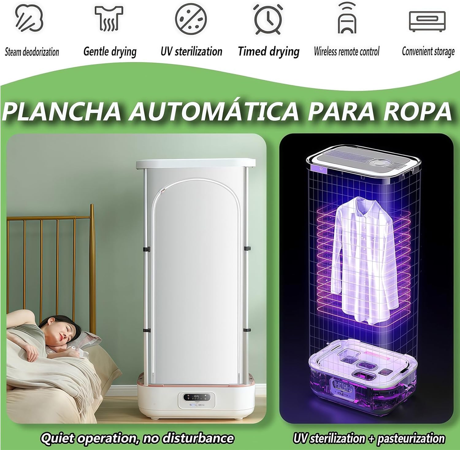 Steamer For Clothes-Iron Machine For Clothes,900W Electric Clothes Dryer,Portable Steam Drying Smart Machine,Automatic Ironing Machine, Quick-Drying Steam