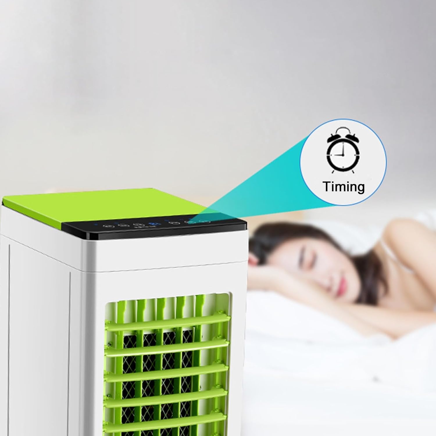 Portable Air Conditioners with LED Control Panel, Quiet Air Conditioner, 3 Wind Speeds Portable Air Conditioner, for Bedroom, Office(Gray)