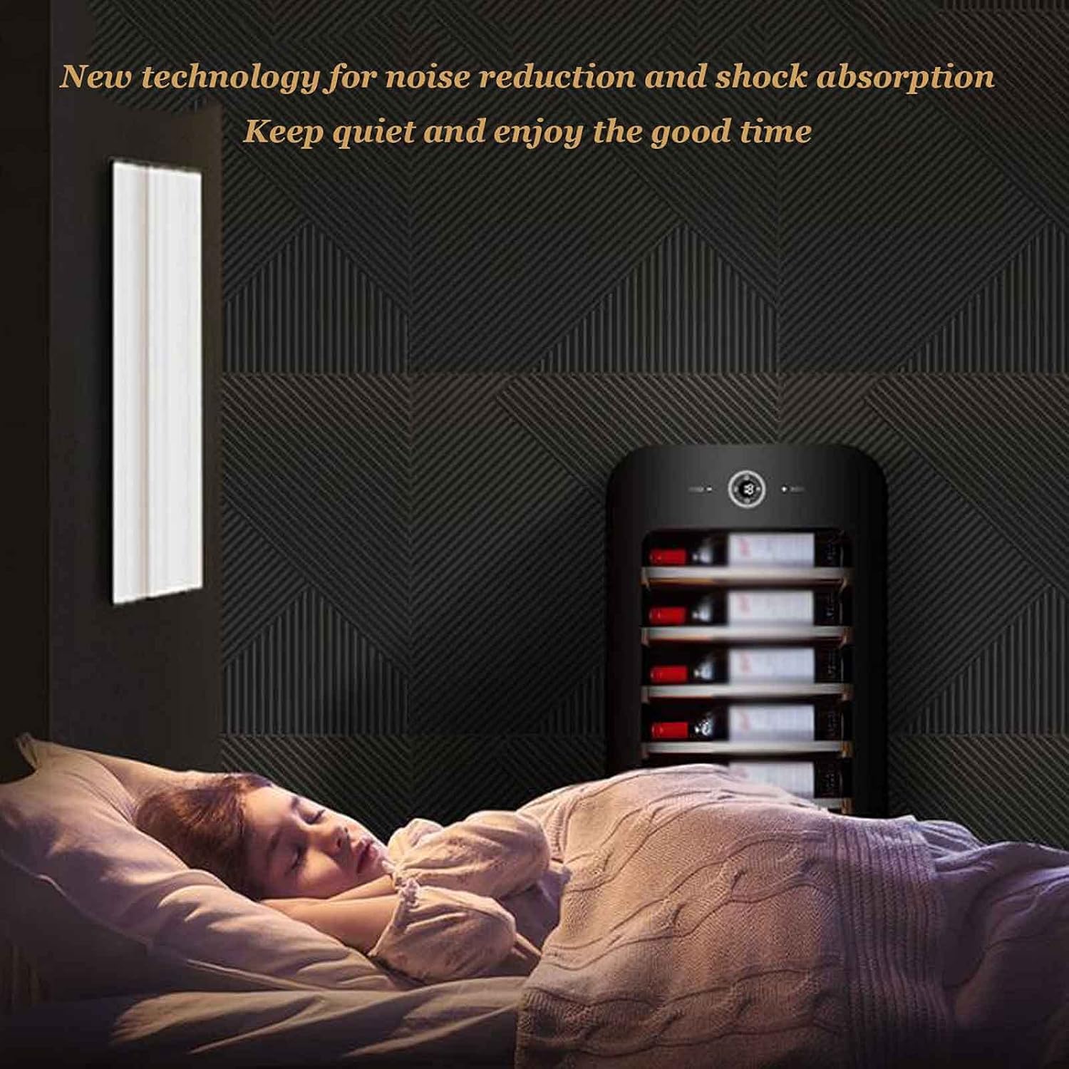 Wine Cooler,Beverage Refrigerator Cooler Constant Temperature Moisturizing Mini Fridge Ultra-thin Compressor Fridge Perfect for Home Bar Office Can Hold 22 Bottles Of Red Wine