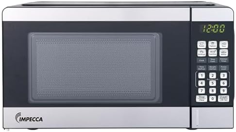 IMPECCA Countertop Microwave Oven 6 Auto Menus Defrost 0.7 Cu 700W Easy Clean