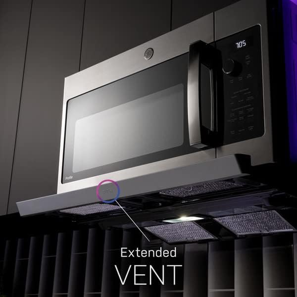 Profile 2.2 cu. ft. Over The Range Microwave in Stainless Steel with Extendable Slide-Out Vent