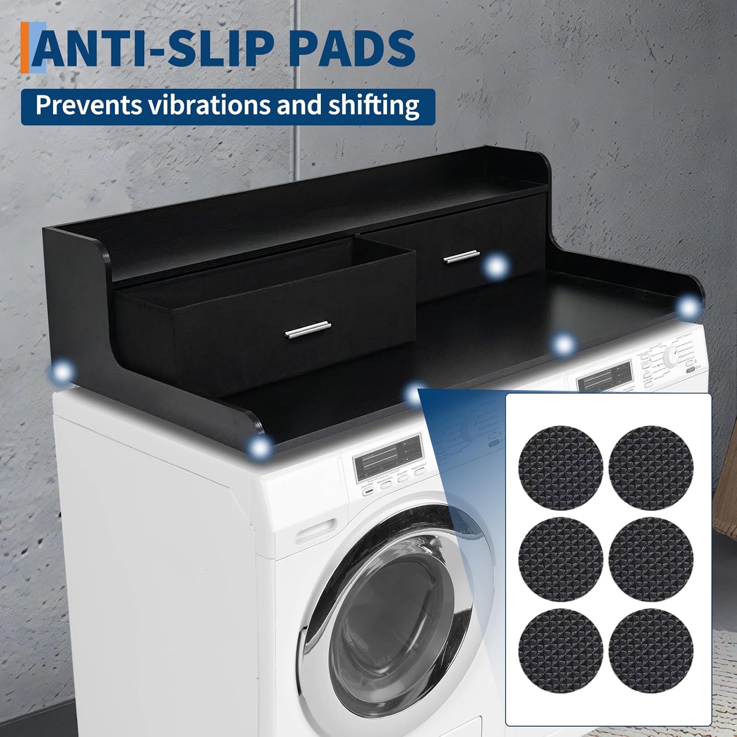 Garvee Washer Dryer Countertop with 2 Drawers, 54