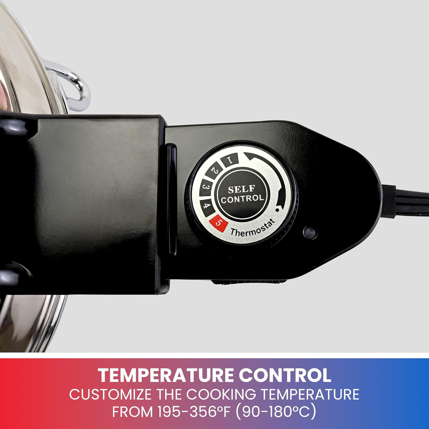 Total Chef Czech Cooker The Ultimate Electric Oven with Adjustable Thermostat Versatile Cooking Options Efficient Heating Non-Stick Pot Portable Design and Heat-Safe Stands