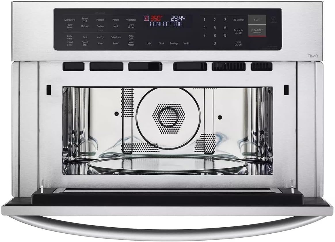 LG 30 in. Width 1.7 cu. Ft. Smart Stainless Steel Built-in Microwave and Speed Oven with Convection and Air Fry MZBZ1715S