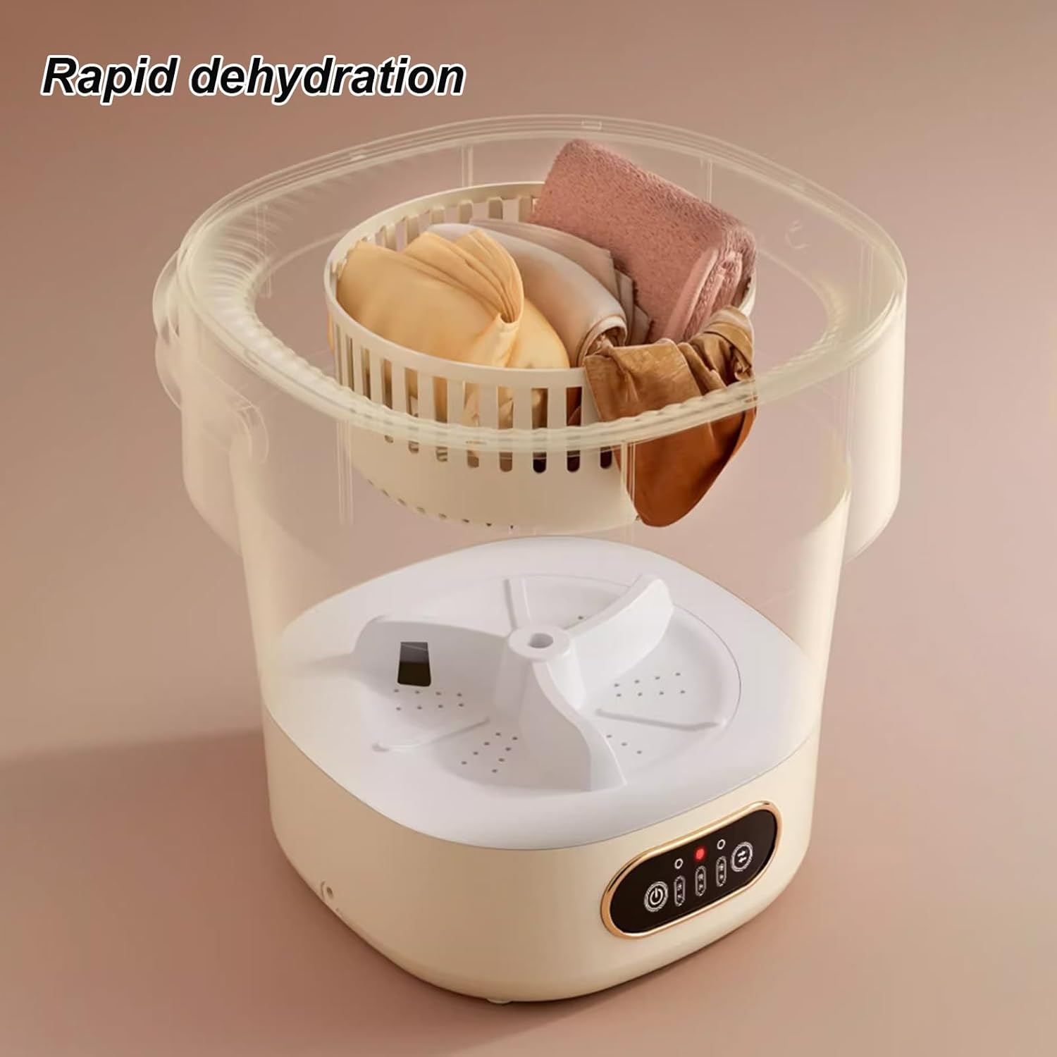 Portable Mini Washing Machine, Small Washing Machine, 19L Large Capacity Underwear Washer, for Underwear, Baby Clothes Socks and Small Items, Apartments, Dorm,RV(Black)