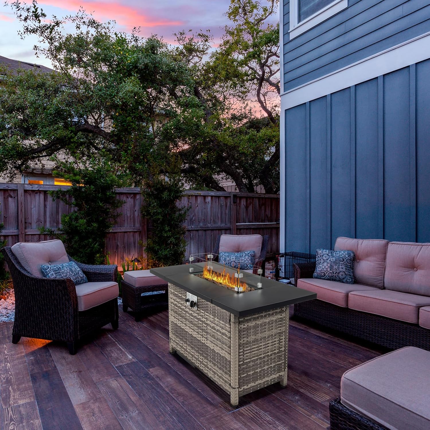 VINGLI Fire Pit Table, 43 