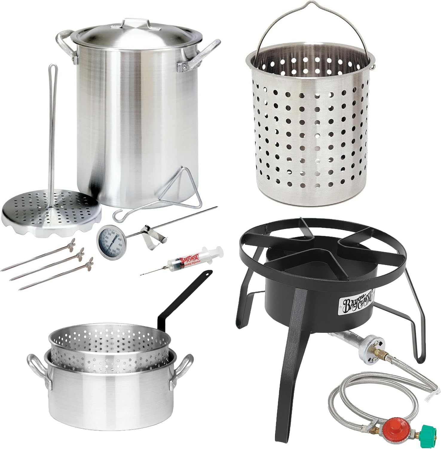 Bayou Classic 3016 30-Quart Outdoor Turkey Fryer with Basket and Fry Pot