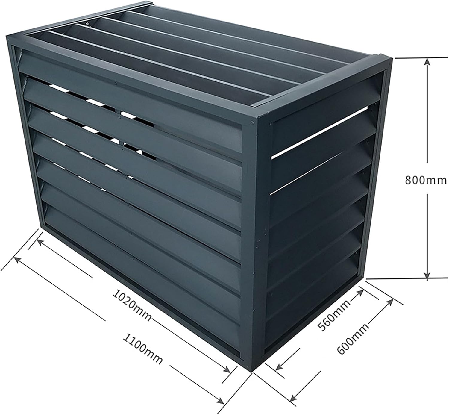 Cover for Outdoor Air Conditioner Cover Ac Units Protection, Aluminum Alloy Grille Decorative Air Conditioner Fence Condenser Heat Pump Cover, Pool Pump Trash Can Enclosure