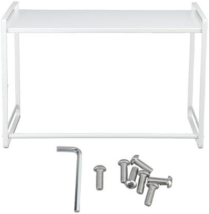 Carbon Steel Microwave Oven Rack Countertop Storage Shelf for Bottles Bowls Plates 44 lb Load Capacity Easy Assembly Space Saving Kitchen Shelf