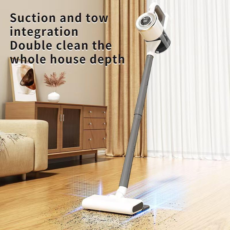 Portable Handheld Cordless Vacuum Cleaner with LED Display for Carpet,Wood Board,Tile,Pet Hair,Sofa,15KPA Strong Suction Capacity,30min,Lightweight Portable Wireless Vacuum Cleaner