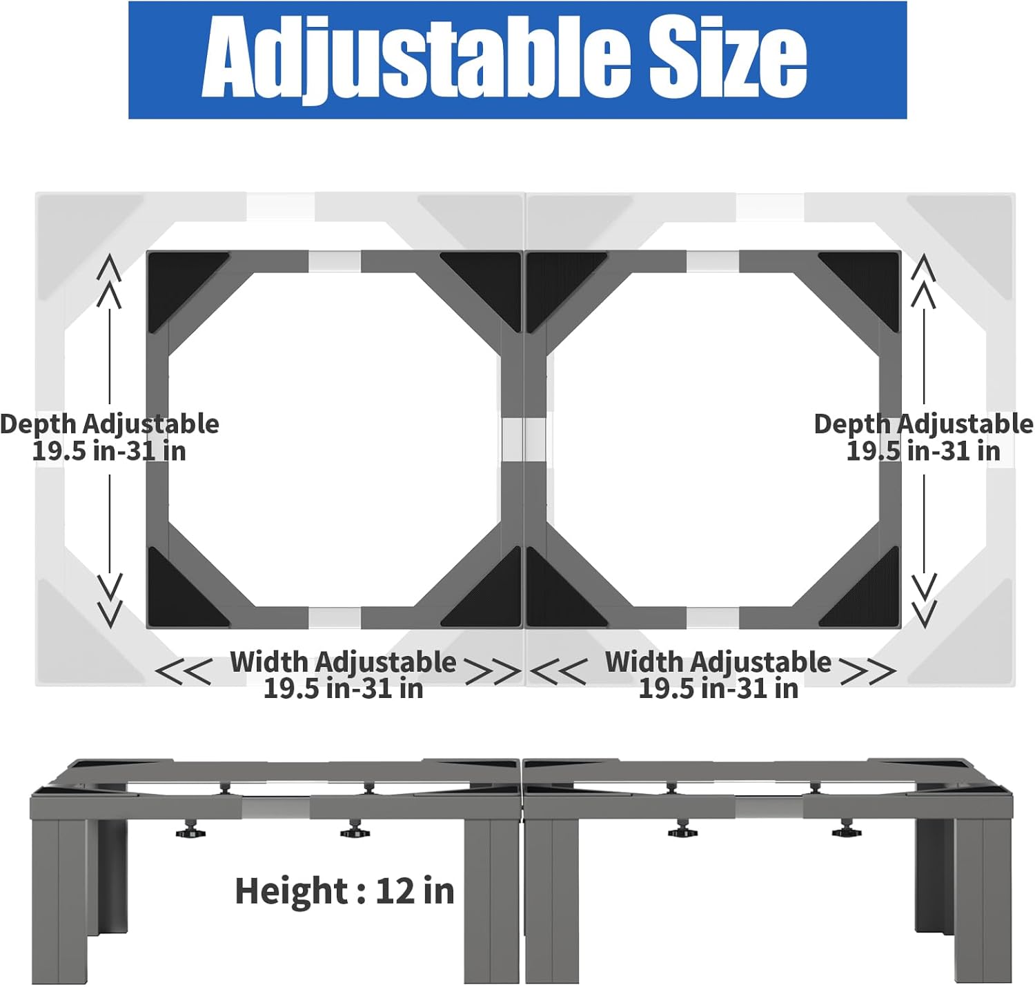 Chinchilla Heavy duty Stainless steel Laundry Pedestal ,12