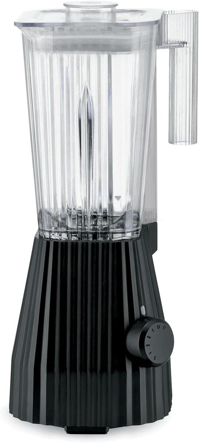 Alessi Plissé MDL09B/USA - Blender in Thermoplastic Resin, Graduated Pitcher in PCTG, US Plug 700W, Black