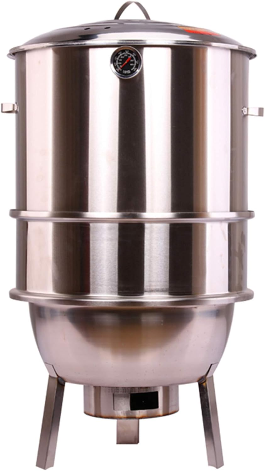 Safety Certification Portable Charcoal Grill Barbecue BBQ Smoker Grill Stainless Steel BBQ Hanger Grill for Outdoor Camping Garden Backyard Cooking Picnic Traveling