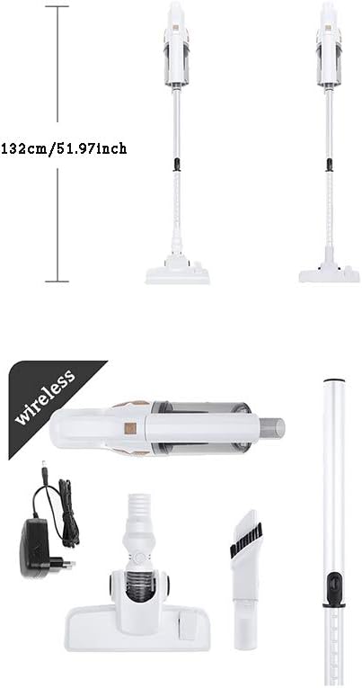 Cordless Vacuum Cleaner, Handheld Stick Vacuum Lightweight 5Kpa Power Suction 2-in-1 Rechargeable for Home and Car Cleaning
