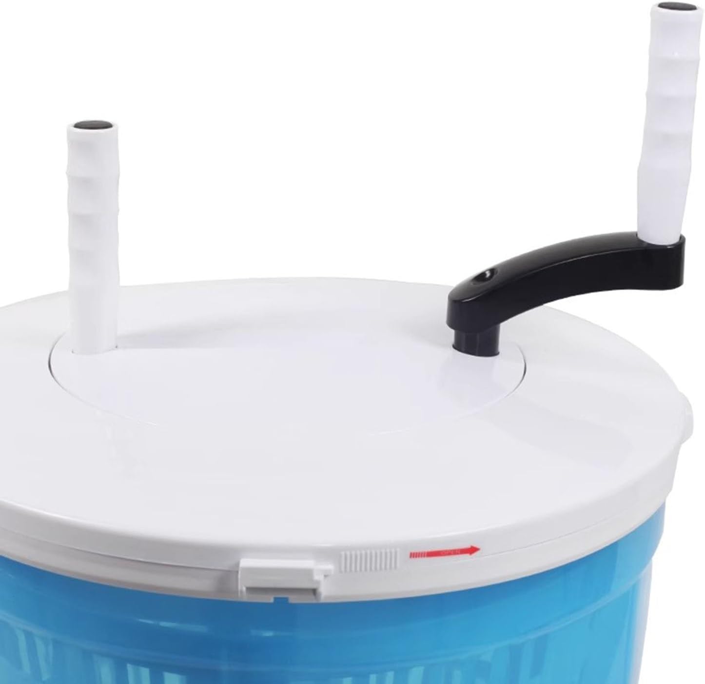 Camping Portable Mini Manual Washing Machine, Powerful Washer for Apartment, RV, Socks, Baby Clothes Or Small Items, Single Translucent Tub Blue