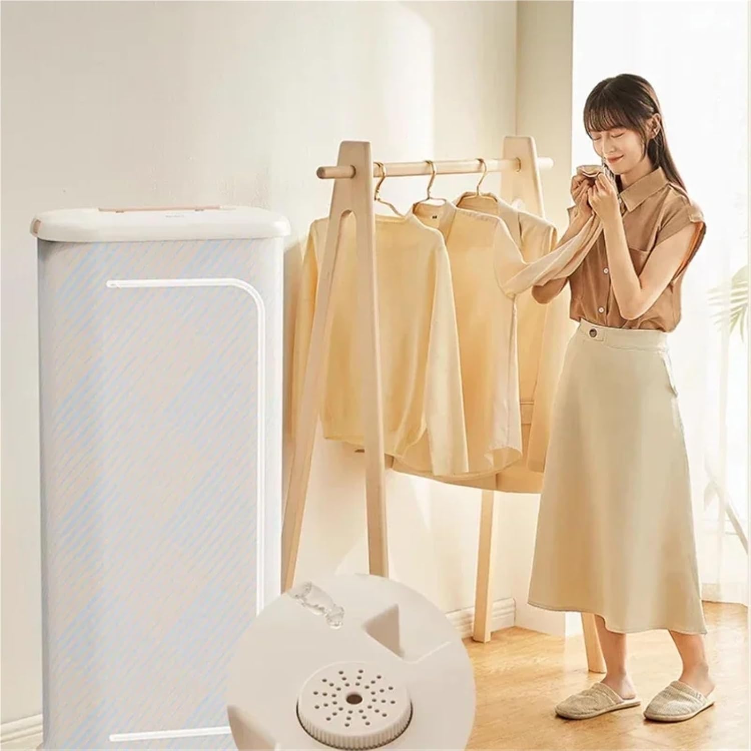 Portable Clothes Dryer, Foldable Dryer Automatic Clothes Drying Machine Household Small Air Dryer,for Travel,Apartment