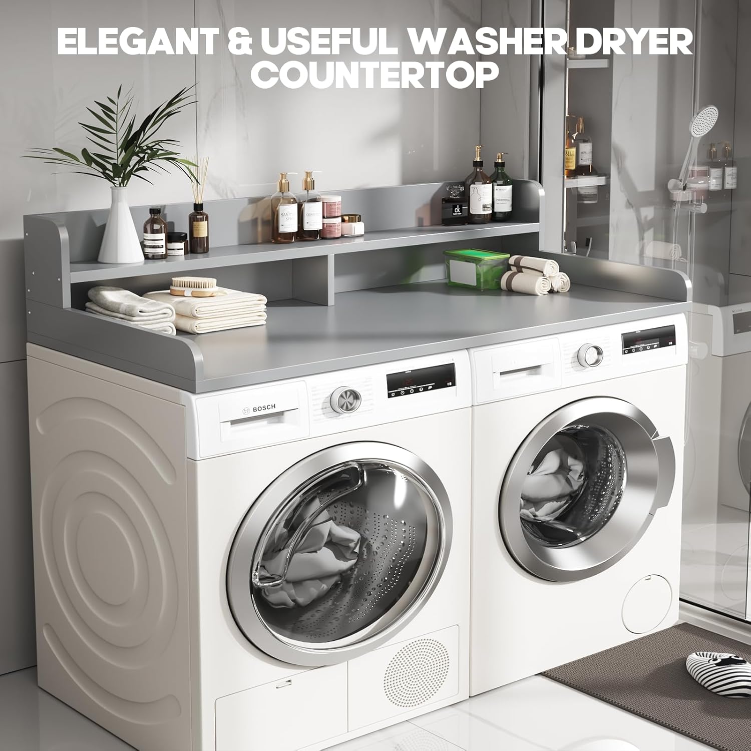 2-Tier Washer and Dryer Countertop with 2.75