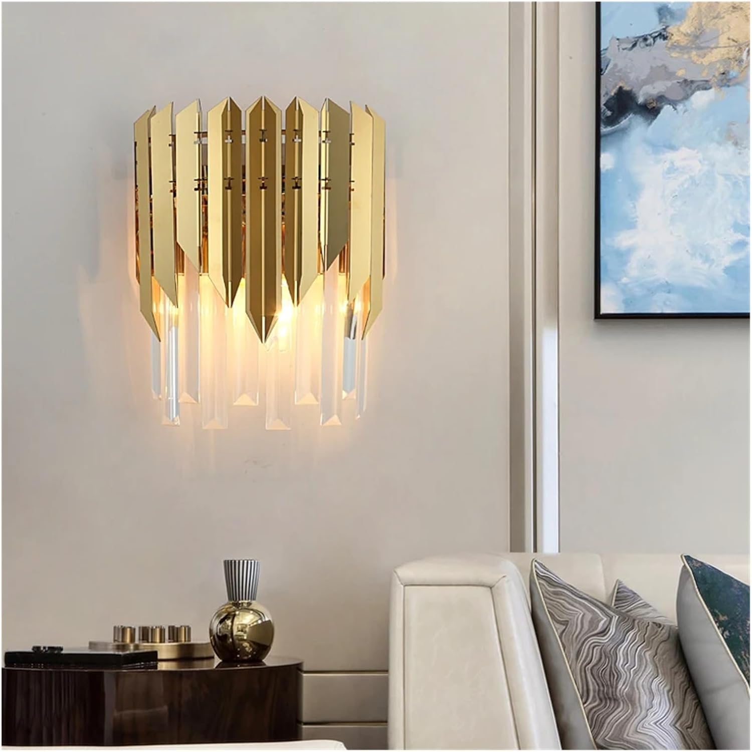 Modern Wall Lights Crystal Gold - Personality Home Living Room Video Bedroom Indoor Light fixtures,Household