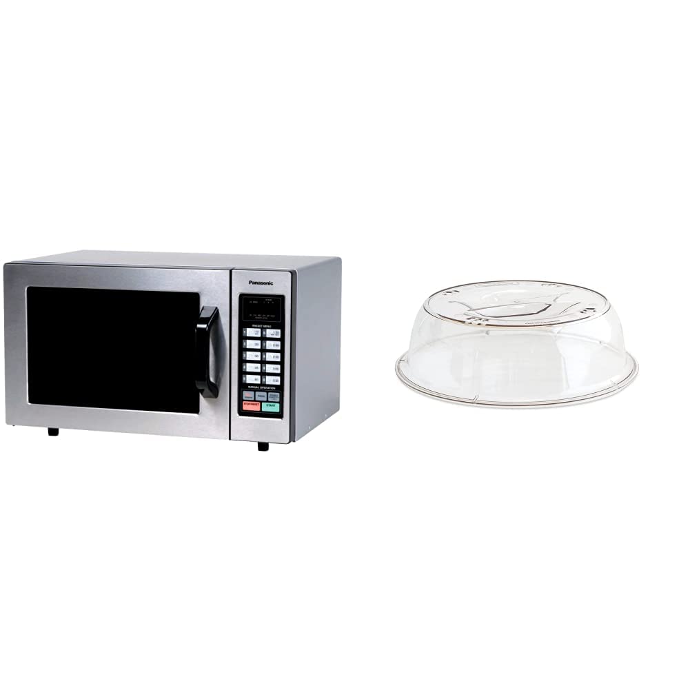 Panasonic 1000W Commercial Microwave Oven With Nordic Ware Deluxe Plate Cover