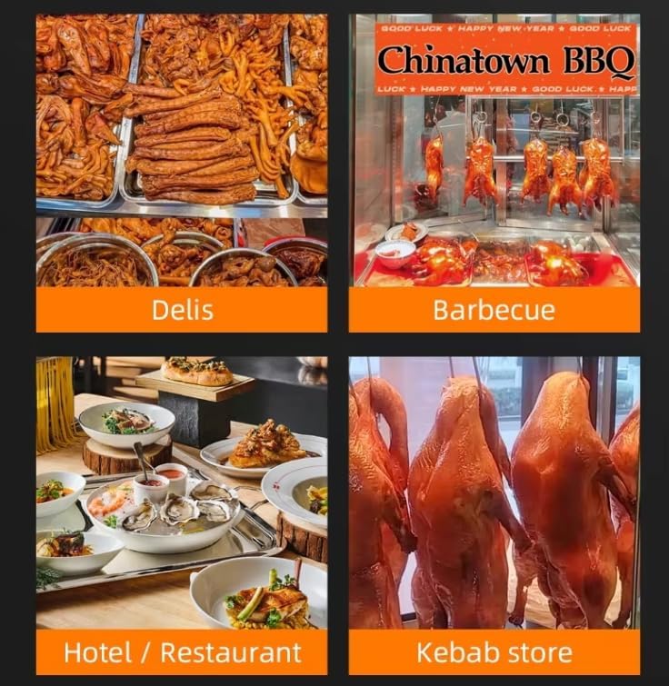 Electric Commercial Duck Rotisserie Oven,Multi-Function Vertical Oven 170QT, Designed For Baking, Roasting, Broiling, And Rotisserie-Style Cooking,Microwave And Hot Air Circulation 220V