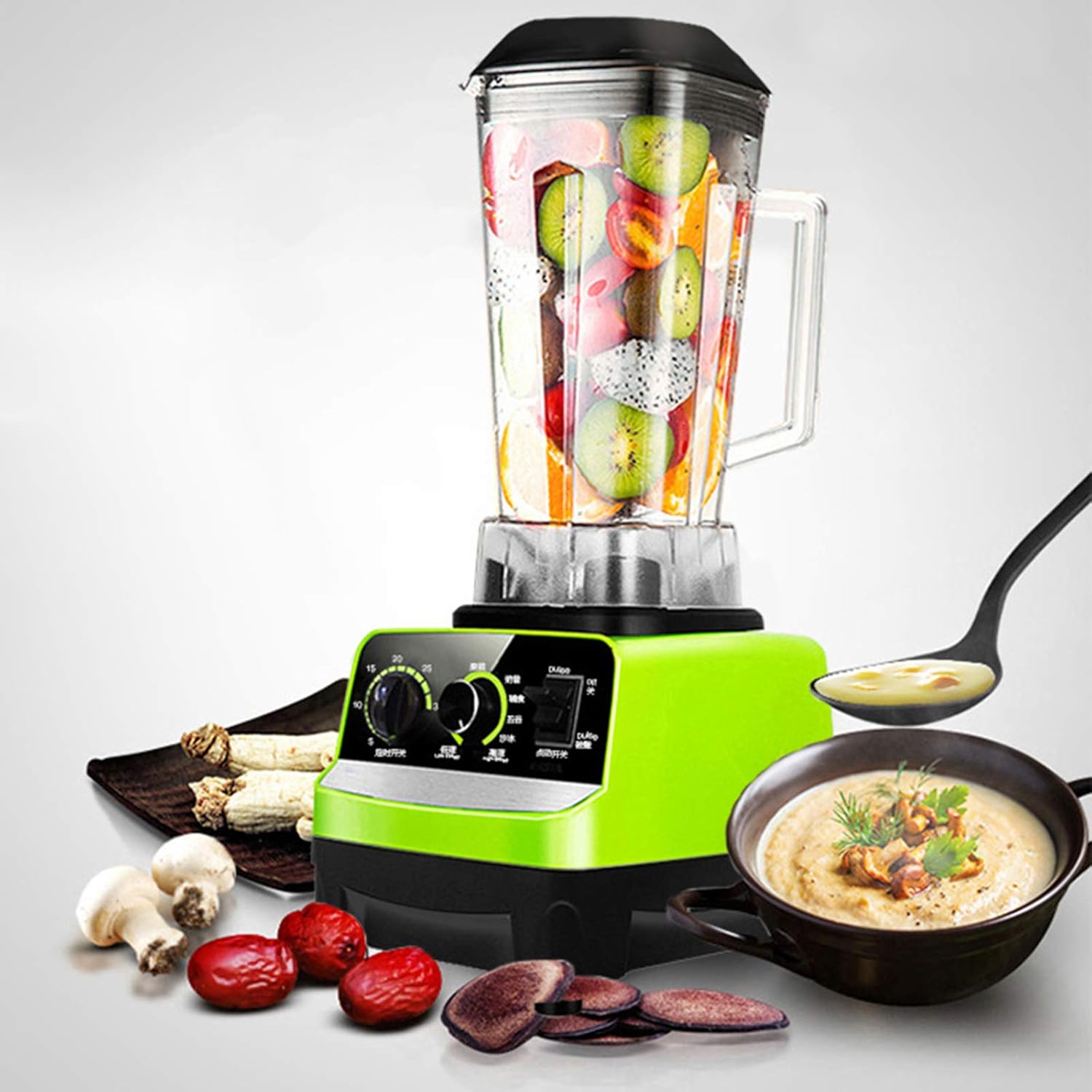 Smoothie Shake Blender, 1300W 2L Auto Electric Blender Professional Juicer Mixer Grinder Adjustable Speed Food Mixer Juicer?110V Food Processor Multi-Function Kitchen Mixer System/2899